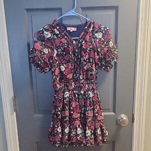 BCBG Floral Kids Dress - Black and Pink Size 10